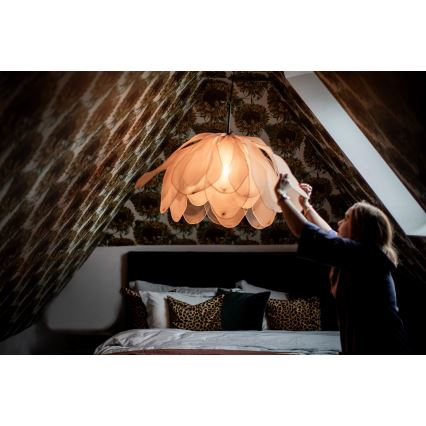 ByRydens - Luster na sajli LOU LOU 1xE27/5W/230V bež pr. 80 cm