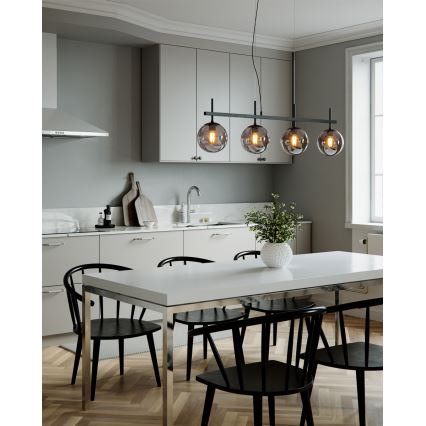 ByRydens - Luster na sajli BOYLE 4xE27/8W/230V