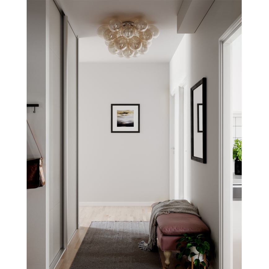 ByRydens - Stropna svjetiljka GROSS 6xG9/8W/230V dimna/smeđa Ø 70 cm