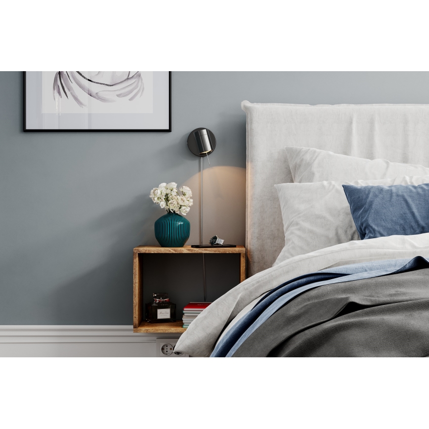 ByRydens - Prigušiva zidna reflektorska svjetiljka CORRECT 1xGU10/7W/230V crna