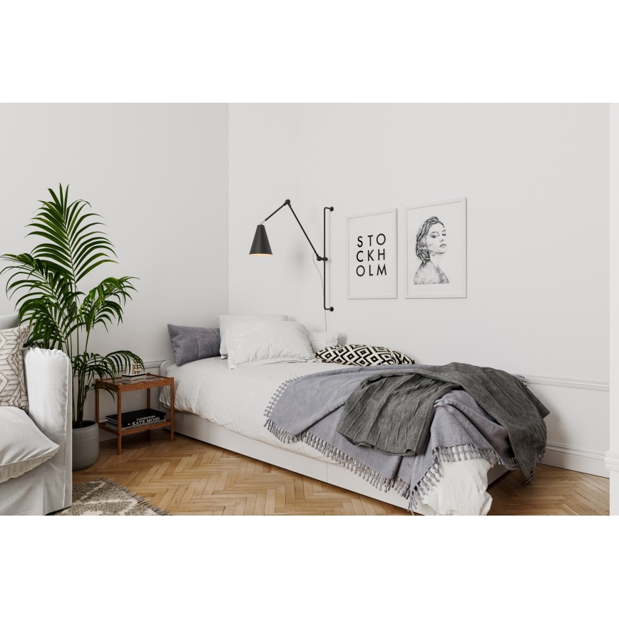 ByRydens - Zidna lampa YUKON 1xE27/5W/230V crna
