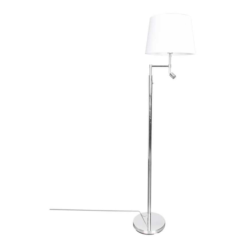 ByRydens - LED Podna lampa ORLANDO 1xE27/5W/230V + LED/3W bijela/sjajni krom pr. 36 cm