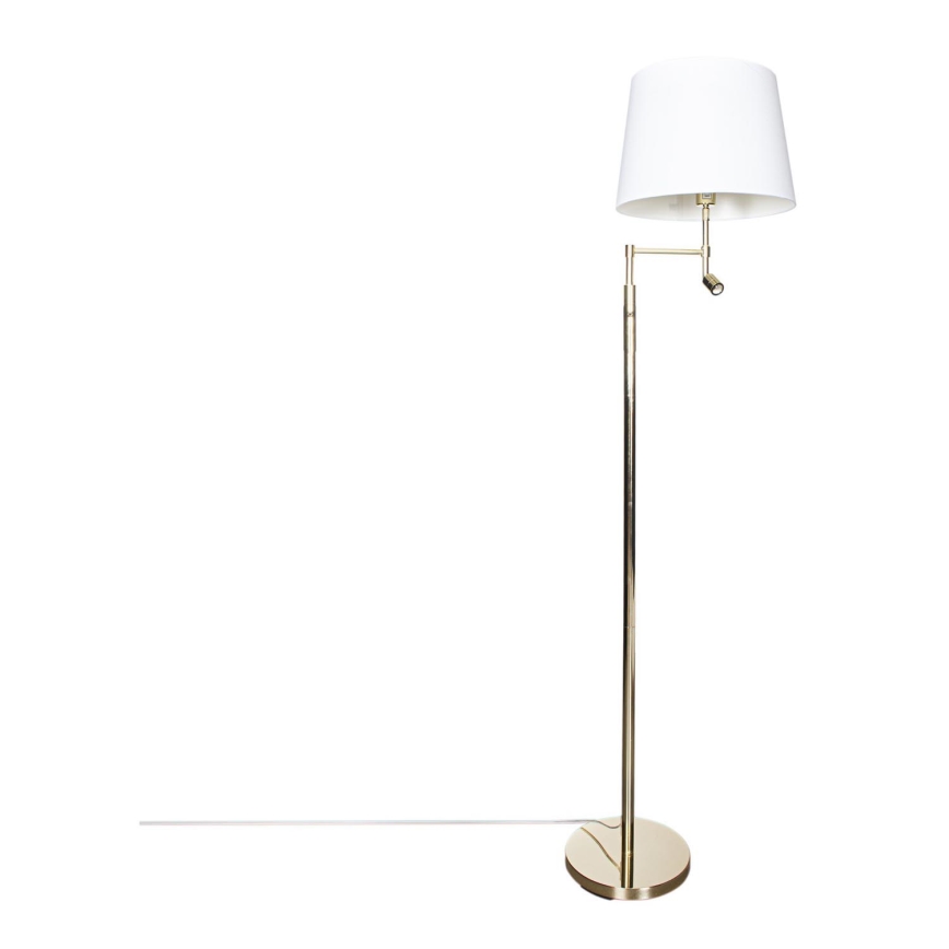 ByRydens - LED Podna lampa ORLANDO 1xE27/5W/230V + LED/3W bijela/zlatna pr. 36 cm