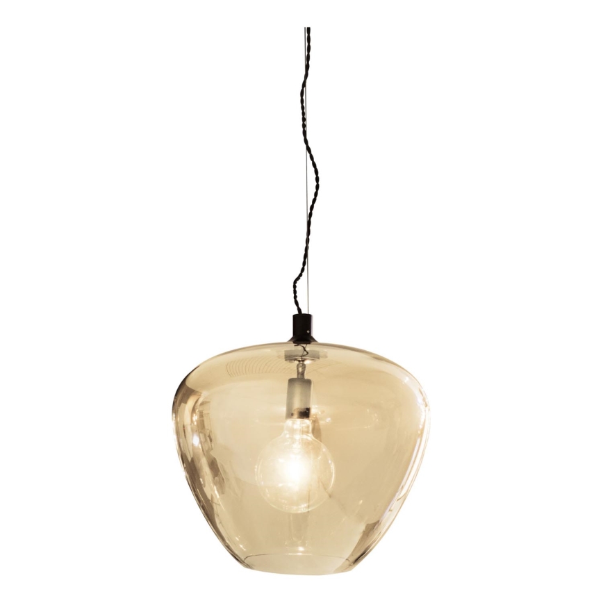 ByRydens - Luster na sajli BELLISSIMO 1xE27/8W/230V dimna/smeđa pr. 40 cm
