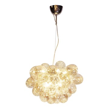ByRydens - Luster na sajli GROSS 8xG9/4W/230V dimna/smeđa pr. 50 cm