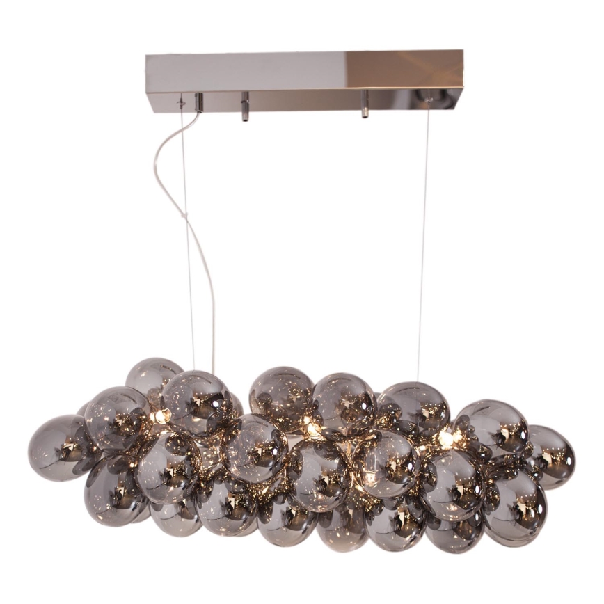 ByRydens - Luster na sajli GROSS BAR 8xG9/5W/230V dimna/crna