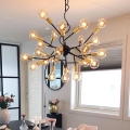 ByRydens - Luster na sajli HEROES 24xE27/5W/230V crna pr. 80 cm