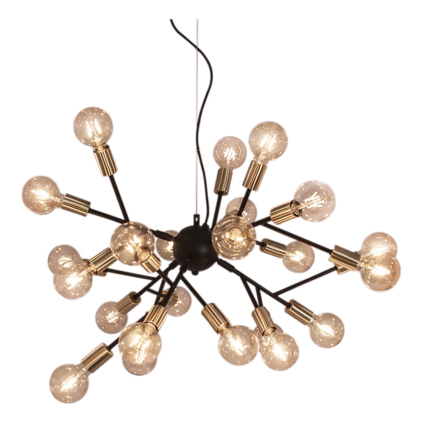 ByRydens - Luster na sajli HEROES 24xE27/5W/230V crna pr. 80 cm