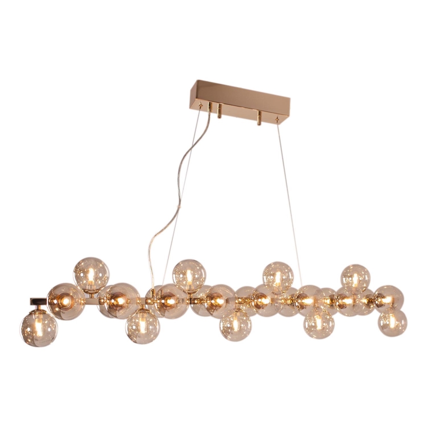 ByRydens - Luster na sajli SPLENDOR 25xG9/5W/230V dimna/smeđa