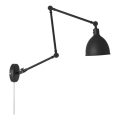 ByRydens - Prigušiva zidna lampa BAZAR 1xE27/5W/230V crna
