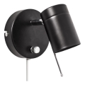 ByRydens - Prigušiva zidna reflektorska svjetiljka CORRECT 1xGU10/7W/230V crna