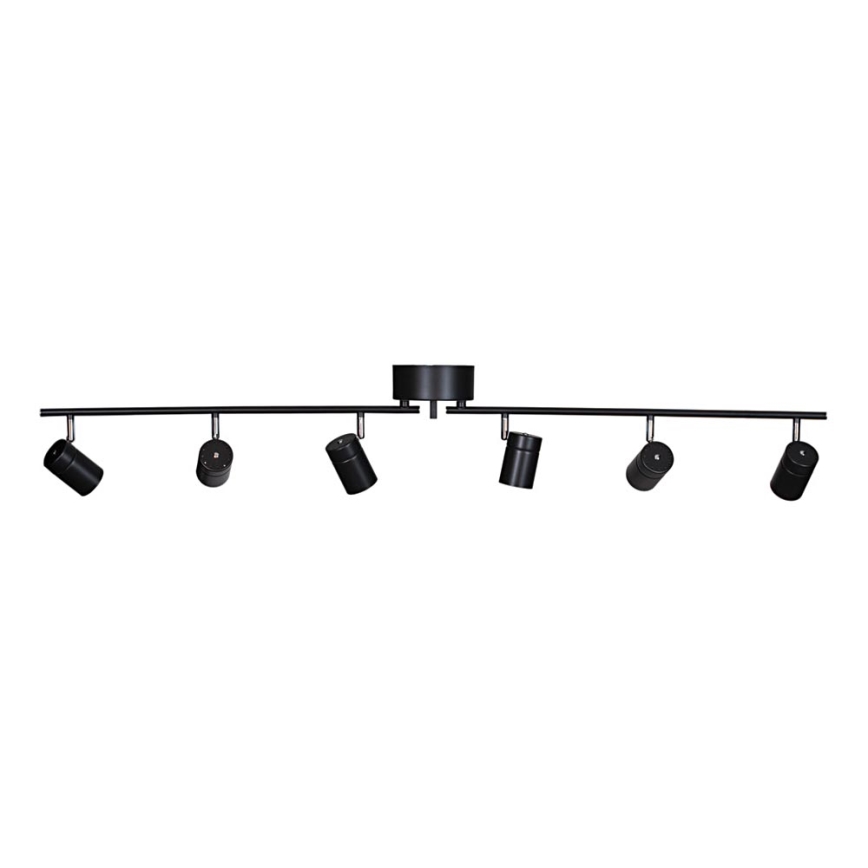 ByRydens - Reflektorska svjetiljka CORRECT 6xGU10/7W/230V crna pr. 30 cm