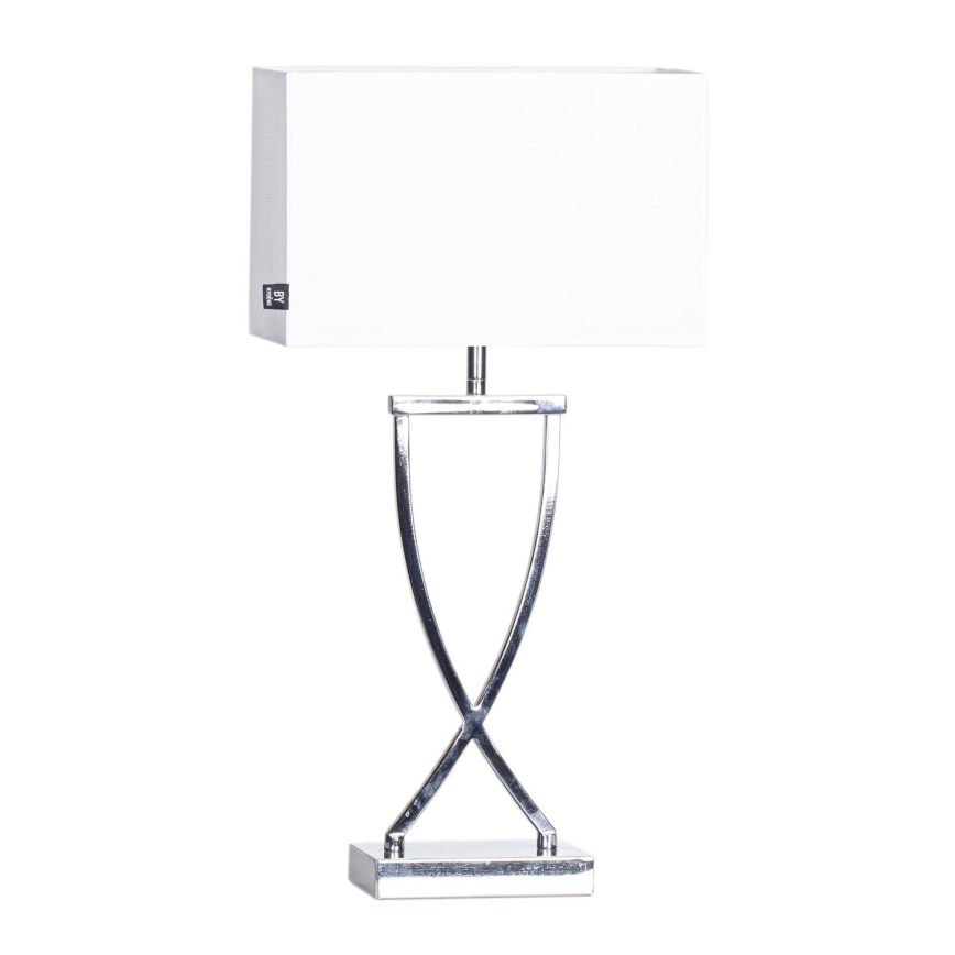 ByRydens - Stolna lampa OMEGA 1xE27/5W/230V bijela/sjajni krom