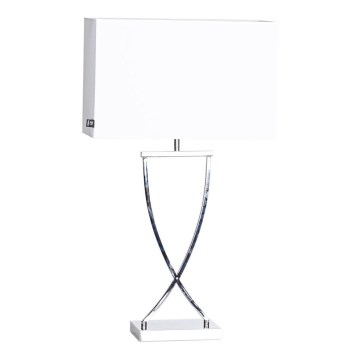 ByRydens - Stolna lampa OMEGA 1xE27/5W/230V bijela/sjajni krom
