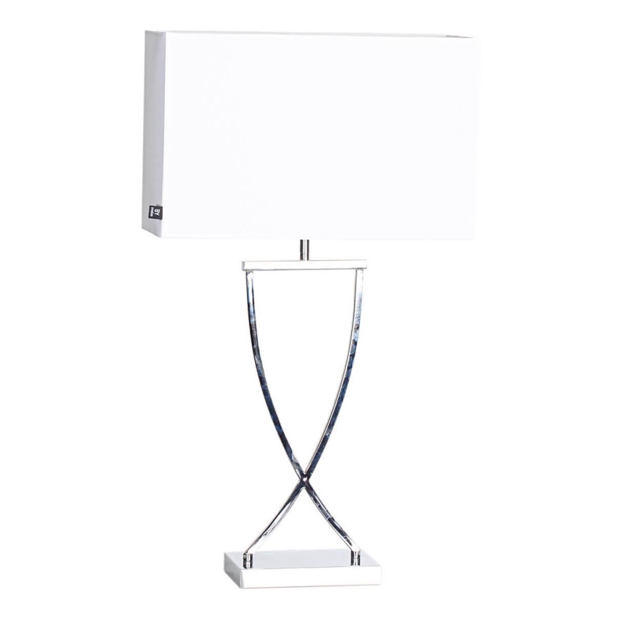 ByRydens - Stolna lampa OMEGA 1xE27/5W/230V bijela/sjajni krom