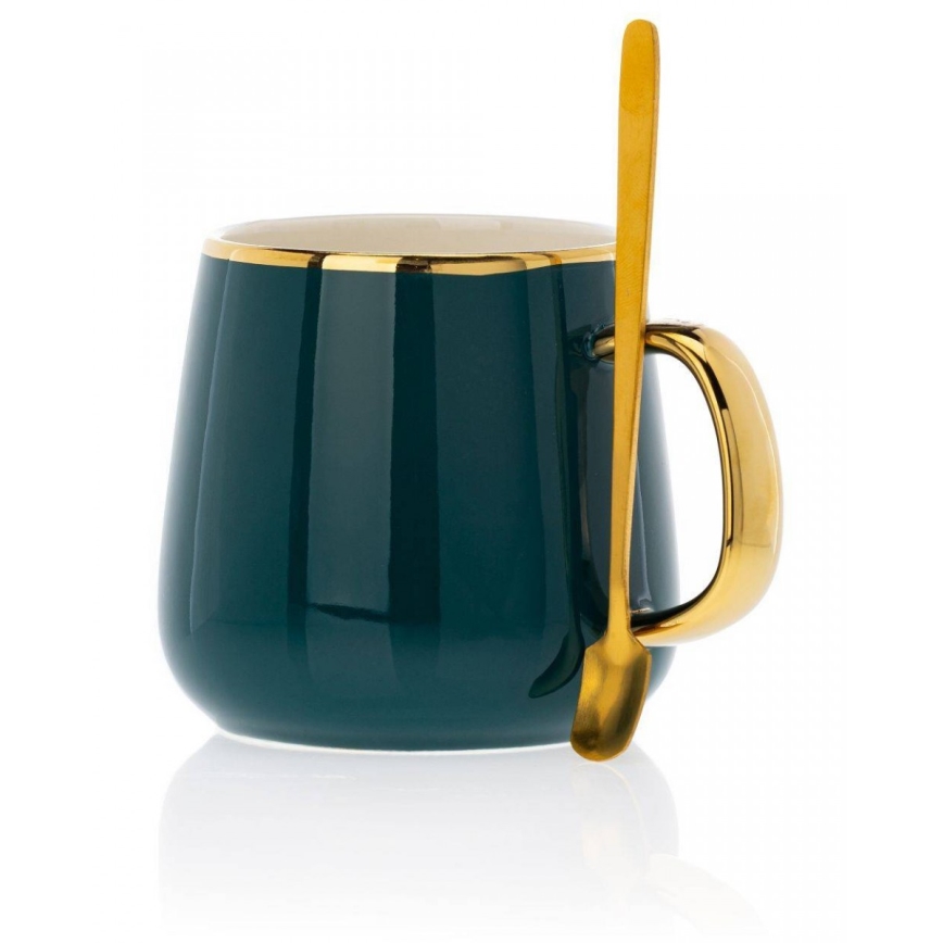 Čajni servis NOAH zelena/zlatna