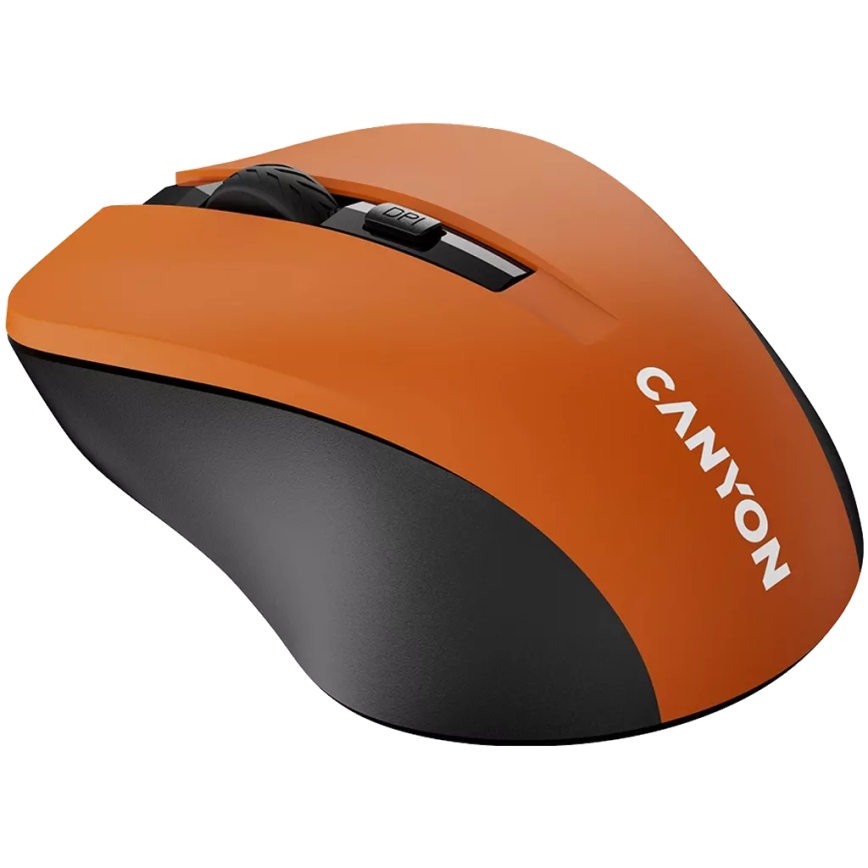 Canyon - Bežični miš 800/1000/1200 DPI 2xAAA narančasta