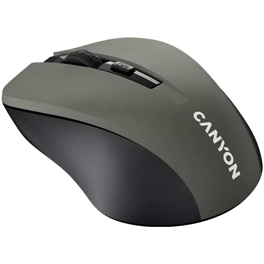 Canyon - Bežični miš 800/1000/1200 DPI 2xAAA siva
