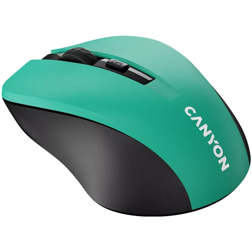 Canyon - Bežični miš 800/1000/1200 DPI 2xAAA zelena