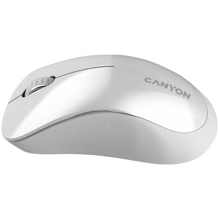 Canyon - Bežični optički miš sa senzorom Pixart MW 1200 DPI 2xAAA bijela