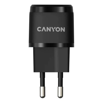 Canyon - Brzi punjač s Power Delivery 20W crni