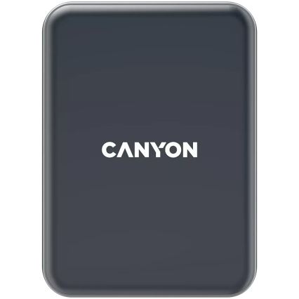 Canyon - Magnetni auto držač za mobitel s funkcijom bežičnog punjenja Qi 5V uglast crna