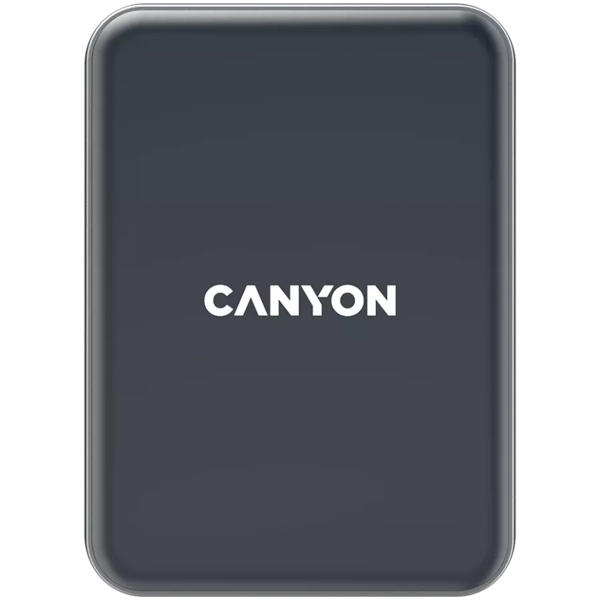 Canyon - Magnetni auto držač za mobitel s funkcijom bežičnog punjenja Qi 5V uglast crna