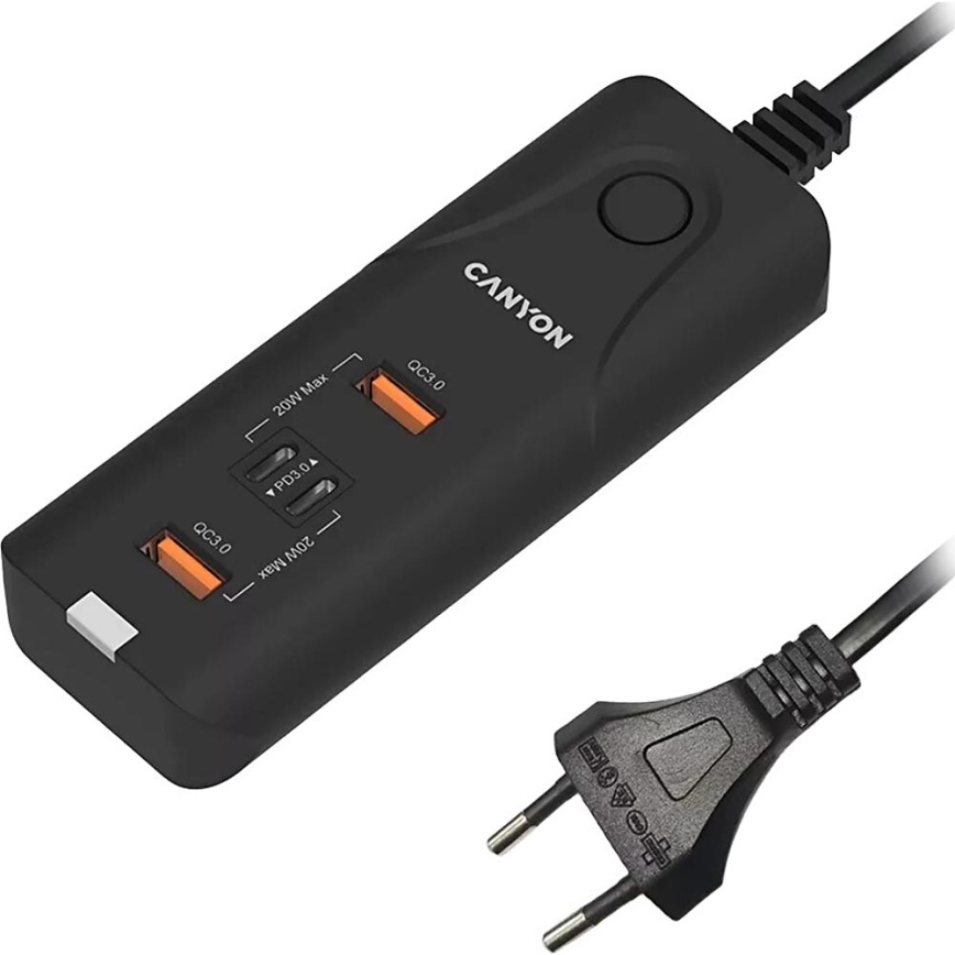 Canyon - Punjač 2xUSB A + 2xUSB C Power Delivery 20W
