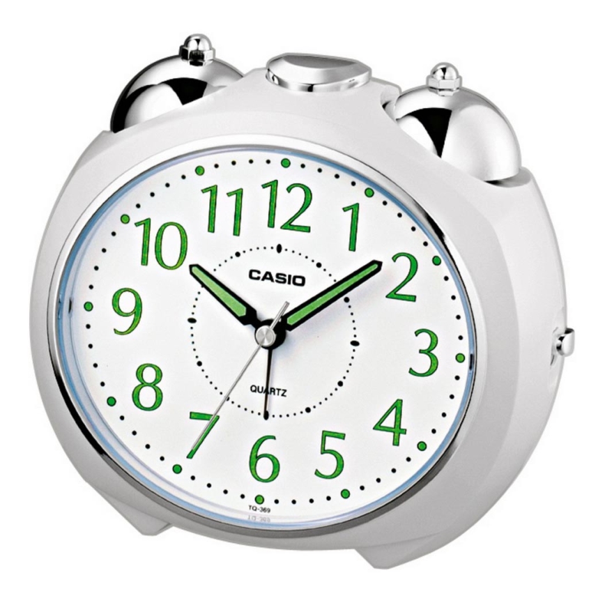Casio - Budilica 1xLR14 bijela/sjajni krom