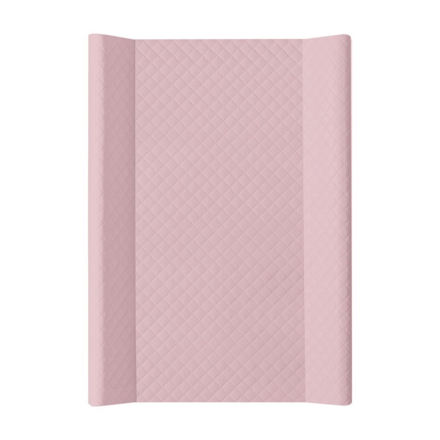CebaBaby - Podloga za previjanje s čvrstom pločom i dva povišena ruba COMFORT 50x70 cm ružičasta