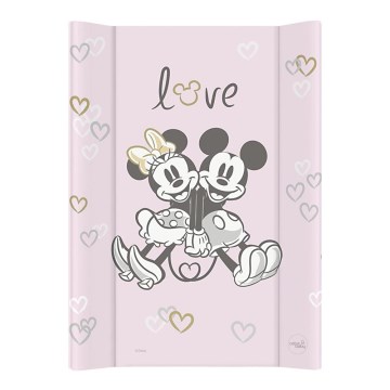 CebaBaby- Podloga za previjanje s čvrstom pločom i dva povišena ruba DISNEY 50x70 cm ružičasta