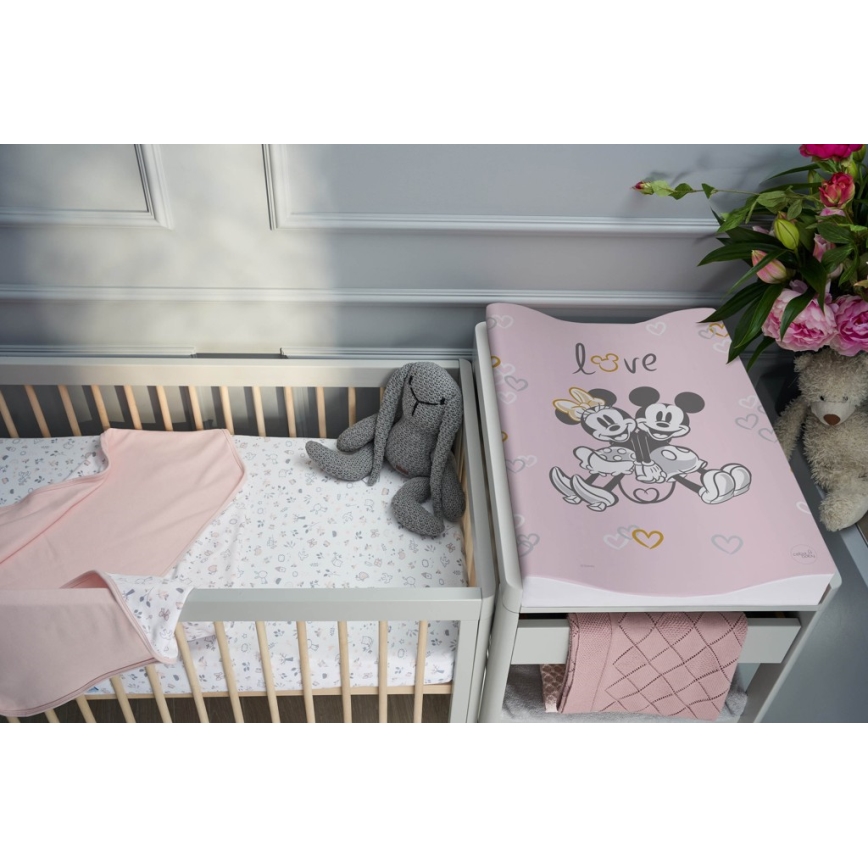 CebaBaby - Podloga za previjanje s dva povišena ruba COSY DISNEY 50x70 cm ružičasta