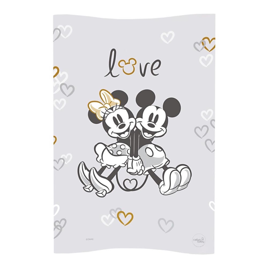 CebaBaby - Podloga za previjanje s dva povišena ruba COSY DISNEY 50x70 cm siva