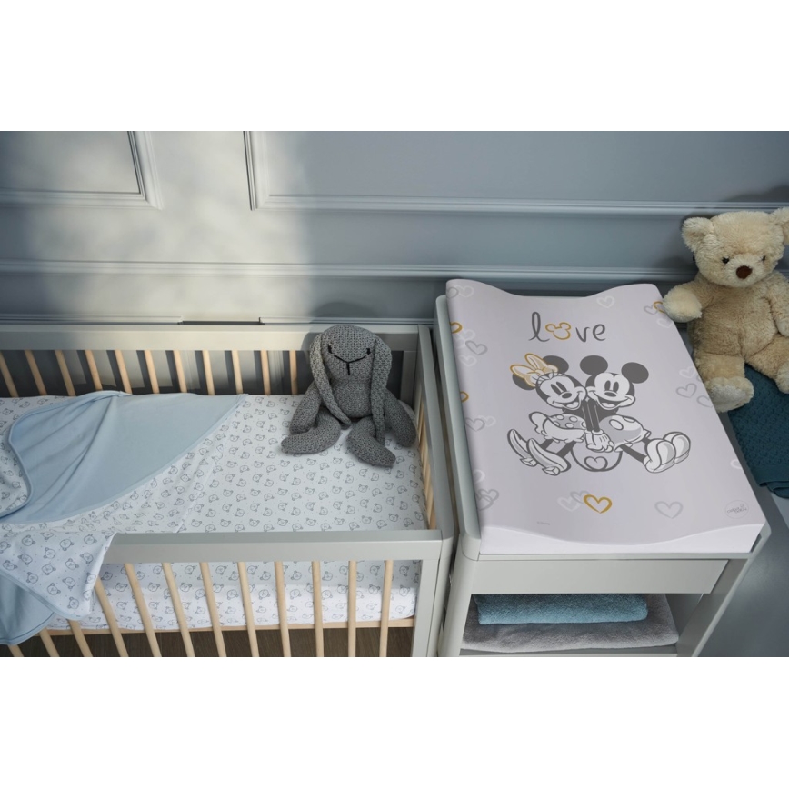 CebaBaby - Podloga za previjanje s dva povišena ruba COSY DISNEY 50x70 cm siva