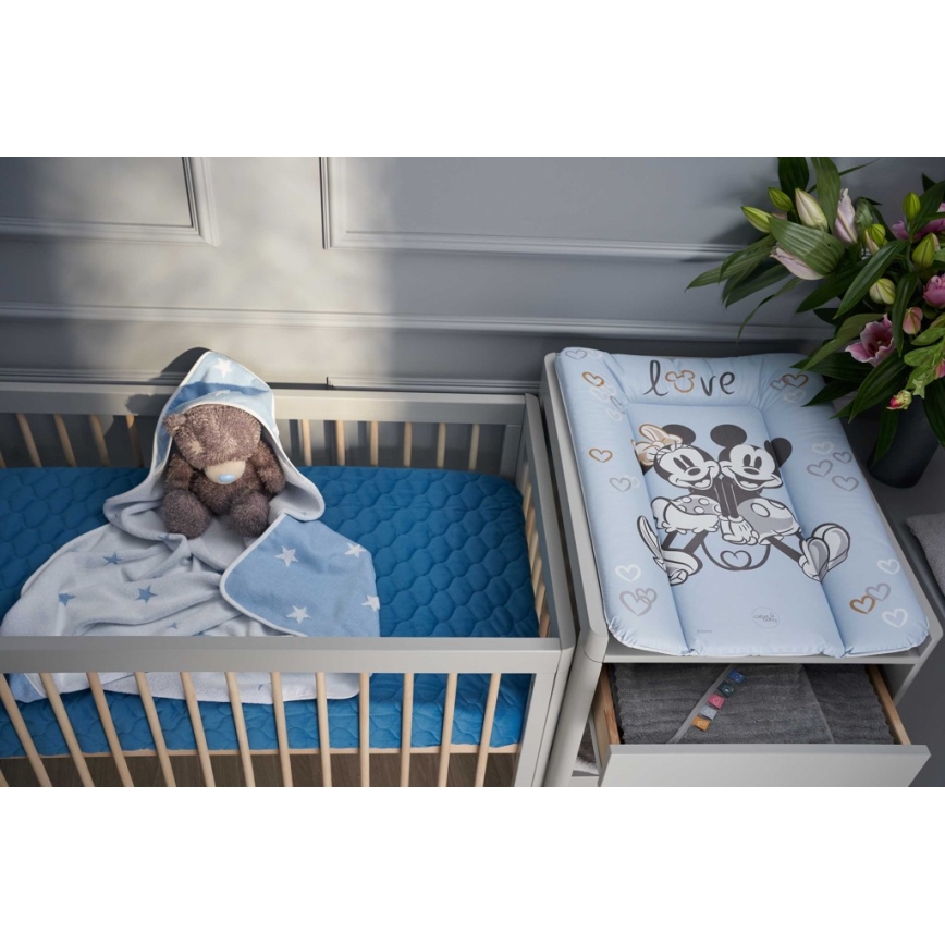 CebaBaby - Podloga za previjanje s tri povišena ruba DISNEY 50x70 cm plava