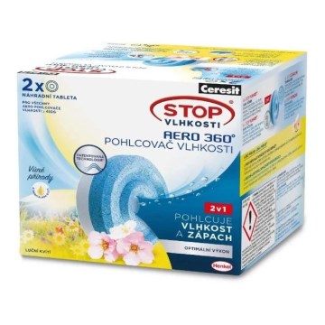 Ceresit - Tablete za odvlaživač 2u1 AERO 360° 2x 450 g livadno cvijeće