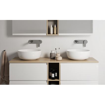 Cersanit K116-048-ECO - Nadgradni umivaonik MODUO, Ø 40 cm, keramika/sjajna bijela