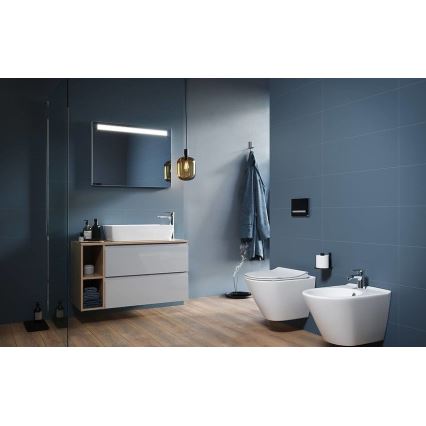 Cersanit K701-104 - Viseća WC školjka CITY OVAL s toaletnim sjedalom keramika/bijela