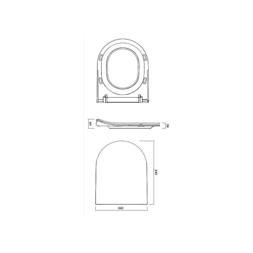 Cersanit K701-104 - Viseća WC školjka CITY OVAL s toaletnim sjedalom keramika/bijela