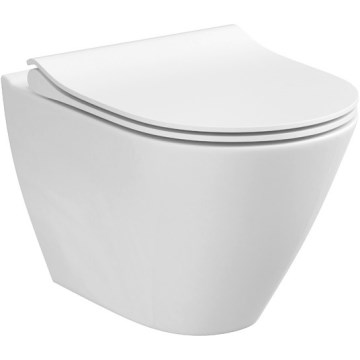 Cersanit K701-104 - Viseća WC školjka s daskom CITY OVAL keramika/bijela
