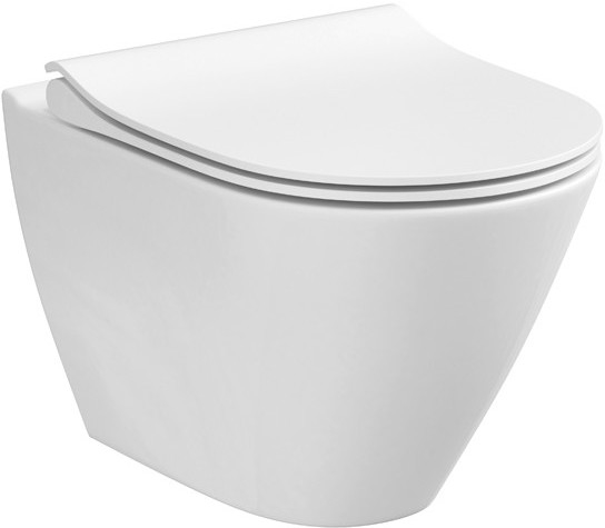Cersanit K701-104 - Viseća WC školjka s daskom CITY OVAL keramika/bijela