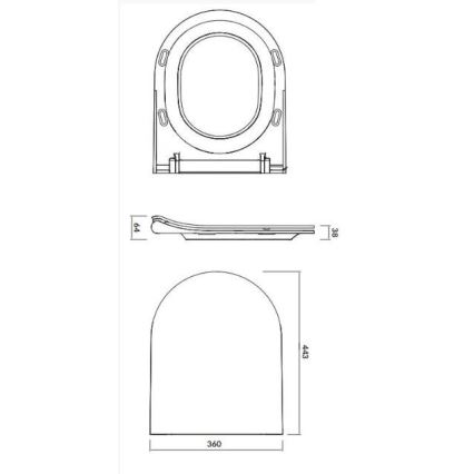 Cersanit K98-0146 - WC daska CITY OVAL SoftClose bijela