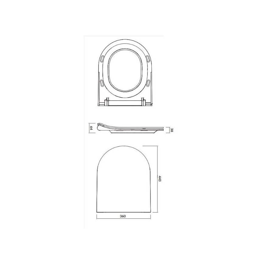 Cersanit K98-0146 - WC daska CITY OVAL SoftClose bijela