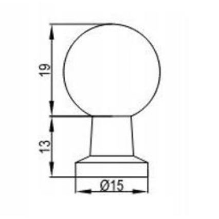 Cersanit S1021-019 - Ručka za namještaj MILLE zlatna