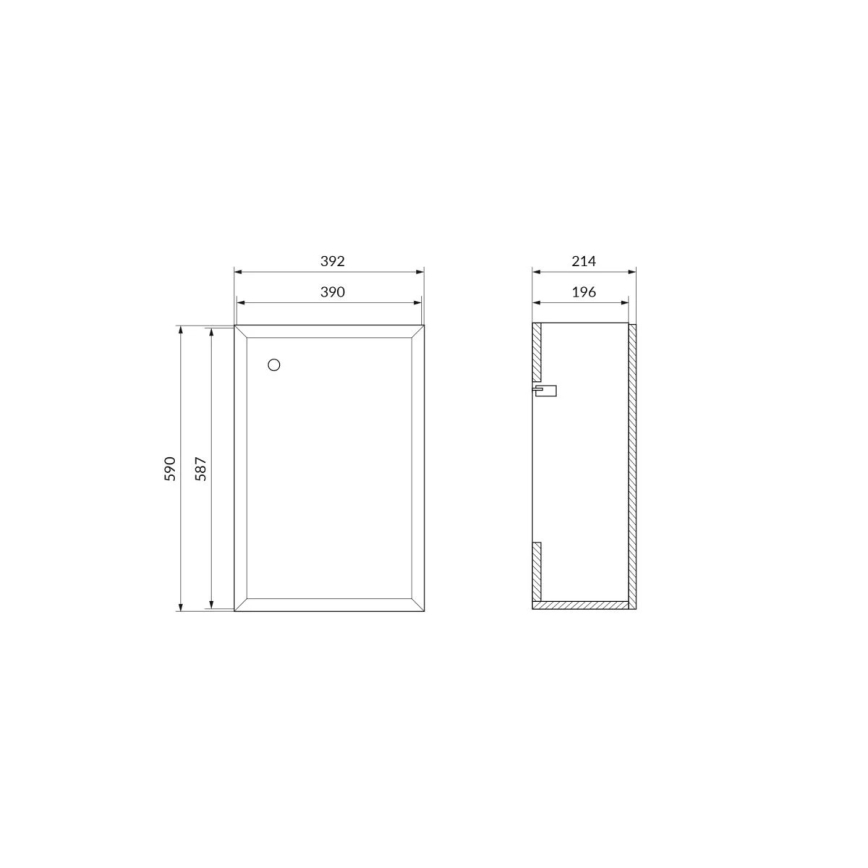 Cersanit S1022-003 - Zidni kupaonski ormarić za umivaonik MILLE 40x22 cm crni