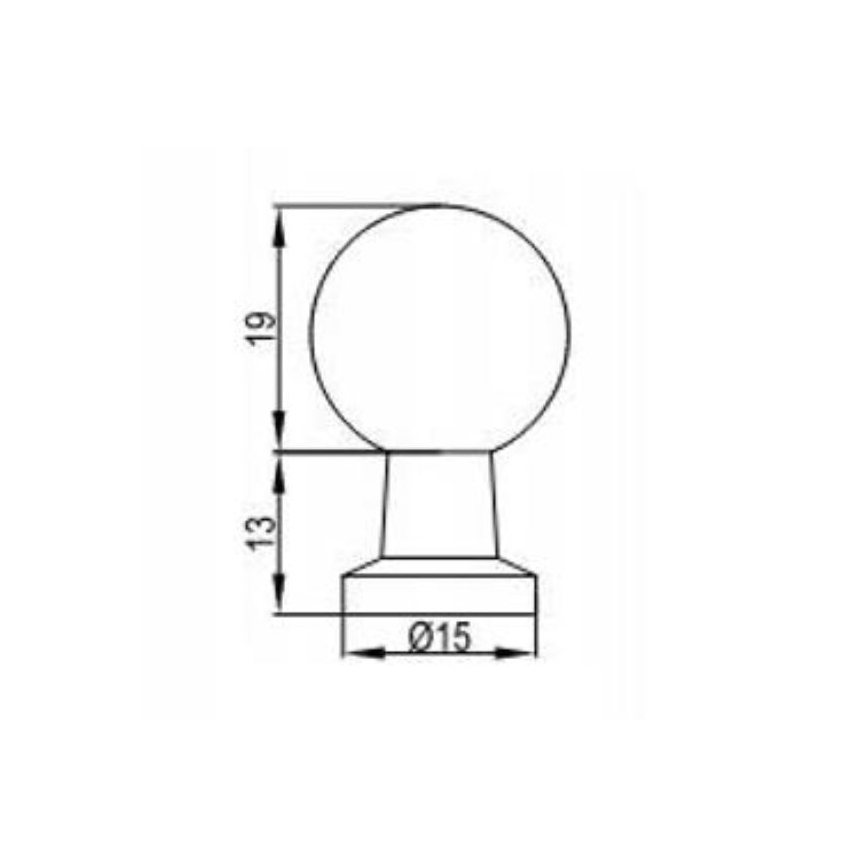 Cersanit S599-0184 - Ručka za namještaj MILLE, sjajni krom