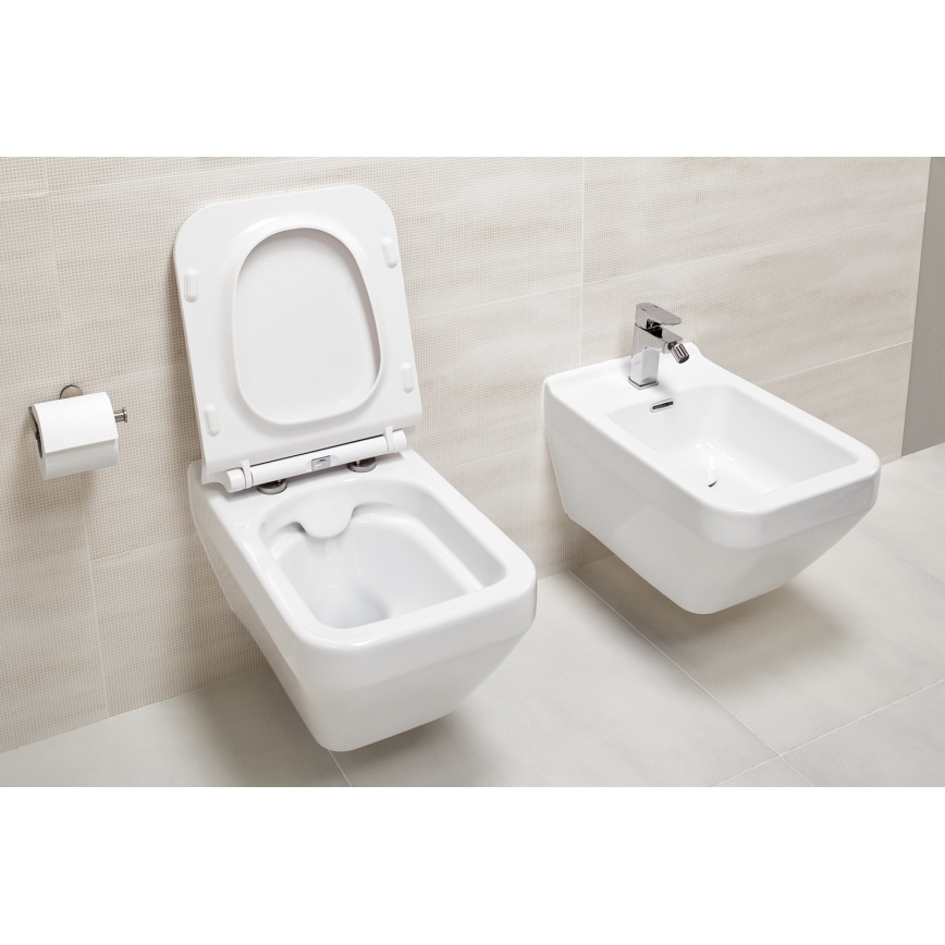 Cersanit S701-213-ECO - Zidna WC školjka s WC daskom CREA, keramika/bijela