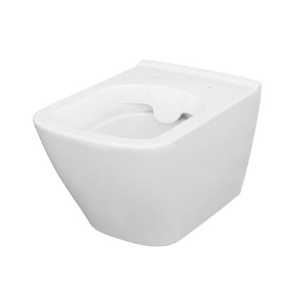 Cersanit S701-405 - Viseća WC školjka s daskom CITY SQUARE keramika/bijela