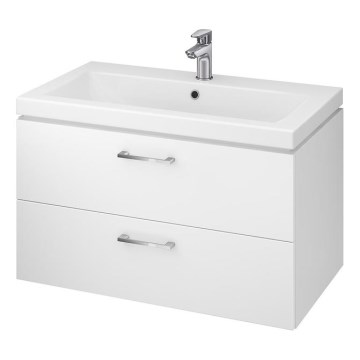 Cersanit S801-149-DSM - Zidni kupaonski ormarić s umivaonikom LARA 80x46x45 cm bijeli