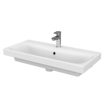 Cersanit S801-221-DSM - Zidna kupaonska ormarić s umivaonikom MODUO 62x80 cm sjajno bijela